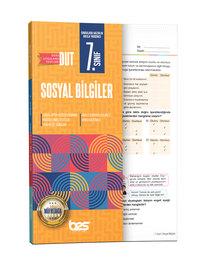BES DUT 07.SINIF UYGULAMA TESTİ SOSYAL B.- 2025-26